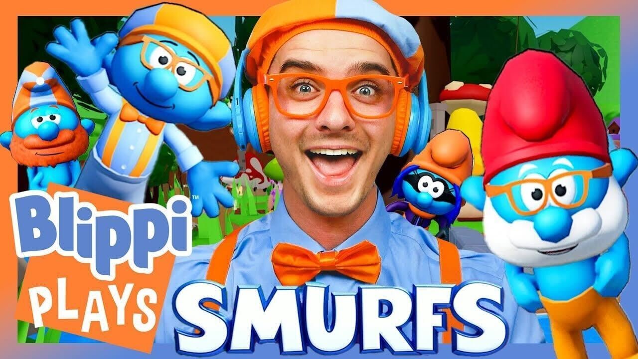 Blippi Discovers Smurfs Village in Find The Blippis on Roblox! ๐(Supported by Paramount!) img